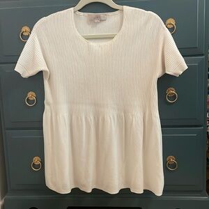 LOFT off white shirt